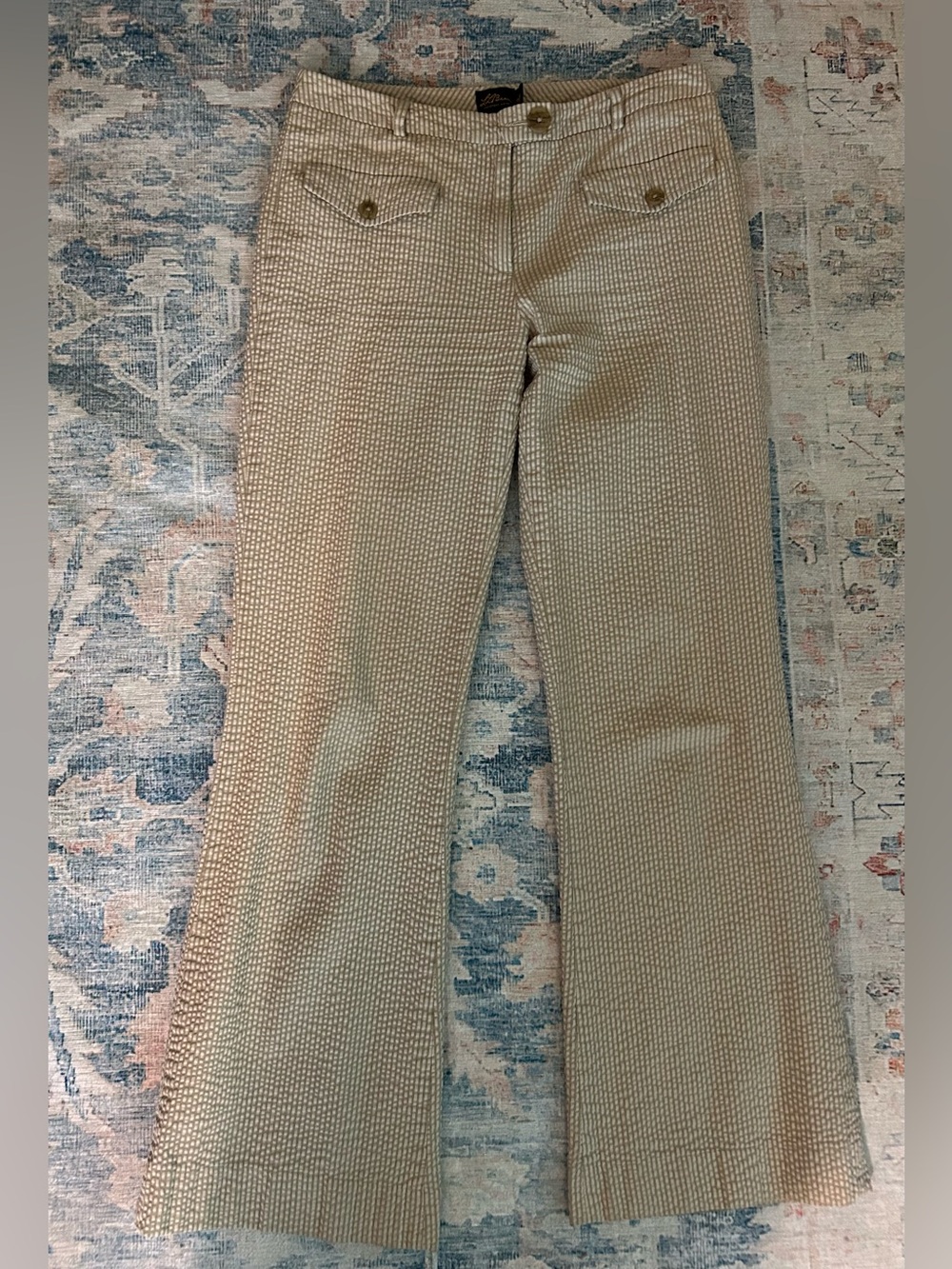 LL bean Textured Flare Pants - Beige